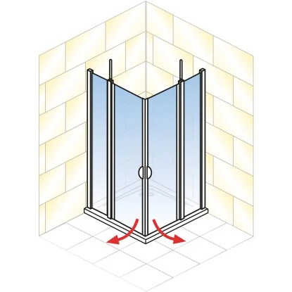 Schulte Eckeinstieg 4-teilig Sunny Alpinweiß Echtglas Klar Hell 180 Cm X 90 Cm 5 Schulte Eckeinstieg 4-teilig Sunny Alpinweiß Echtglas Klar Hell 180 Cm X 90 Cm – Bild 3