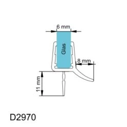Schulte Wasserabweisprofil Gebogen 6 Mm Glas Für Rundduschen -Geschäft Für Duschzubehör 4060991015335 3