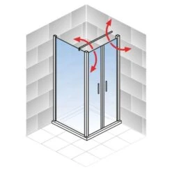 Schulte Alexa Style 2.0 Pendeltür Inklusive Seitenwand 80 X 80 X 192 Cm -Geschäft Für Duschzubehör 4060991018695 5