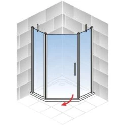 Schulte Fünfeckdusche Alexa Style 2.0 Alu-Natur Klar Glas Hell 192 Cm X 90 Cm -Geschäft Für Duschzubehör 4060991019555 2053 AI 01