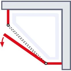 Schulte Fünfeckdusche Mit Drehtür Alexa Style 2.0 Chromoptik BxHxT 90x90x192 Cm -Geschäft Für Duschzubehör 4060991019579 2053 05