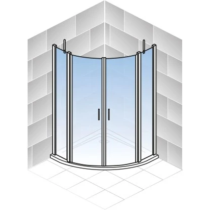 Schulte Runddusche Alexa Style 2.0 Echtglas 4-tlg. Alu-Natur 90 Cm X 90 Cm 5 Schulte Runddusche Alexa Style 2.0 Echtglas 4-tlg. Alu-Natur 90 Cm X 90 Cm – Bild 3