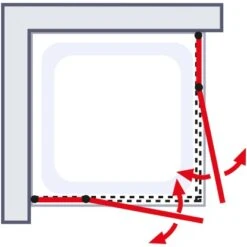 Schulte Eckeinstieg Mit Drehtür Alexa Style 2.0 Chromoptik BxHxT 90x90x192 Cm -Geschäft Für Duschzubehör 4060991019890 2053 03