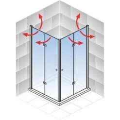 Schulte Eckeinstieg Mit Drehtür Alexa Style 2.0 Chromoptik BxHxT 90x90x192 Cm -Geschäft Für Duschzubehör 4060991019890 2053 04