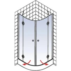 Schulte Runddusche Mit Drehtüren MasterClass BxTxH 80 X 80 X 200 Cm -Geschäft Für Duschzubehör 4060991028076 2053 04