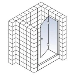 Schulte Garant Drehfalttür In Nische 80 X 200 Cm Anschlag Rechts -Geschäft Für Duschzubehör 4060991033551 6
