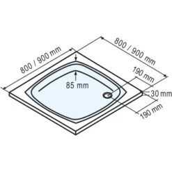 Schulte Duschwanne Eckig Flach Sanitäracryl 80 X 80 Cm -Geschäft Für Duschzubehör 4060991034114 2053 6