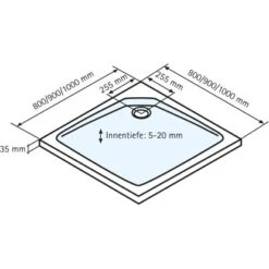 Schulte ExpressPlus Duschwanne Quadrat Extraflach Alpinweiß 100 X 100 Cm 10 Schulte ExpressPlus Duschwanne Quadrat Extraflach Alpinweiß 100 X 100 Cm -Geschäft Für Duschzubehör 4060991036958 2053 5