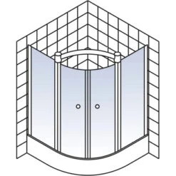 Schulte ExpressPlus Runddusche Garant 4-tlg. Alu-Natur Radius 55cm -Geschäft Für Duschzubehör 4060991038679 2053 5