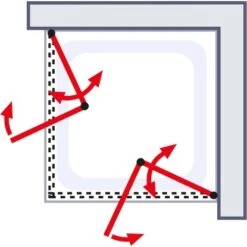 Schulte Drehfalttür Als Eckeinstieg Garant BxTxH 80 X 90 X 200 Cm -Geschäft Für Duschzubehör 4060991046537 2053 05