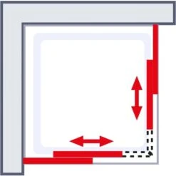 Schulte Eckeinstieg II Ohne Unteres Profil Kristall Trend Alu-Natur 200 X 90 Cm -Geschäft Für Duschzubehör 4060991047473 2053 AI 02