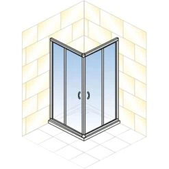 Schulte ExpressPlus Eckeinstieg Sunny Sicherheitsglas Chromoptik 190x80cm -Geschäft Für Duschzubehör 4060991050411 2053 5