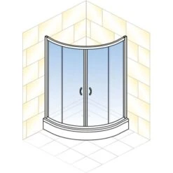 Schulte ExpressPlus Runddusche Sunny Sicherheitsglas Chromoptik 190x90x90cm -Geschäft Für Duschzubehör 4060991051197 2053 5