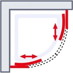 Schulte ExpressPlus Runddusche Sunny Sicherheitsglas Chromoptik 190x90x90cm -Geschäft Für Duschzubehör 4060991051197 2053 6