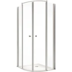 Schulte ExpressPlus Runddusche Garant Mit Duschwanne Alu Natur 200x90x90cm -Geschäft Für Duschzubehör 4060991055966 2053 2