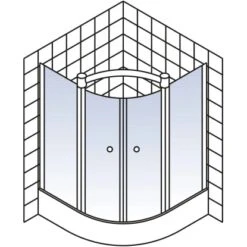 Schulte ExpressPlus Runddusche Garant Mit Duschwanne Alu Natur 200x90x90cm -Geschäft Für Duschzubehör 4060991055966 2053 5