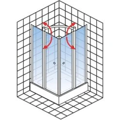Schulte ExpressPlus Eckeinstieg Mit Drehfalttür Garant Chromoptik 200x80cm 19 Schulte ExpressPlus Eckeinstieg Mit Drehfalttür Garant Chromoptik 200x80cm -Geschäft Für Duschzubehör 4060991055980 2053 5