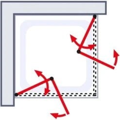 Schulte ExpressPlus Eckeinstieg Mit Drehfalttür Garant Chromoptik 200x80cm 20 Schulte ExpressPlus Eckeinstieg Mit Drehfalttür Garant Chromoptik 200x80cm -Geschäft Für Duschzubehör 4060991055980 2053 6