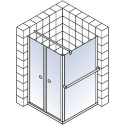 Schulte ExpressPlus Set Duschkabine Pendeltür Garant Mit Duschwanne 200x80cm -Geschäft Für Duschzubehör 4060991056017 2053 5