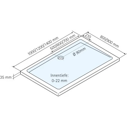 Schulte ExpressPlus Duschwanne Eckig Extra-flach Mineralguss Asym. 80x100cm 6 Schulte ExpressPlus Duschwanne Eckig Extra-flach Mineralguss Asym. 80x100cm – Bild 4