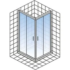 Schulte ExpressPlus Set Eckeinstieg Kristall/Trend Mit Duschwanne 185x80cm 15 Schulte ExpressPlus Set Eckeinstieg Kristall/Trend Mit Duschwanne 185x80cm -Geschäft Für Duschzubehör 4060991056970 2053 5