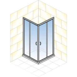 Schulte Eckeinstieg 4-teilig Sunny 80 Cm - 90 Cm X 180 Cm Silber -Geschäft Für Duschzubehör 4060991057809 2053 5