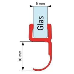 Schulte Dichtprofil Mittig Vertikal Für Badewannenfaltwand Mit 5 Mm Glas -Geschäft Für Duschzubehör 4060991062698 6