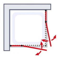 Schulte ExpressPlus Eckeinstieg AlexaStyle2.090 X 90 X 192 Cm 4-teilig -Geschäft Für Duschzubehör 4060991064074 2053 4 6