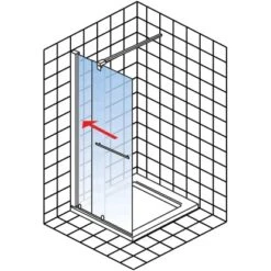 Schulte Walk In Schiebetür Toura Rollen 200 X 120 Cm Schwarz Klar Hell Festel. L -Geschäft Für Duschzubehör 4060991069888 2053 5