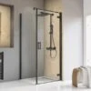 Schulte Drehtür Toura R + Seitenwand Pendelb. Schwarz 200 X 80 X 80 Cm Klar Hell -Geschäft Für Duschzubehör 4060991070037 2053 1