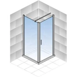 Schulte Drehtür Toura R + Seitenwand Pendelb. Schwarz 200 X 80 X 80 Cm Klar Hell -Geschäft Für Duschzubehör 4060991070037 2053 5