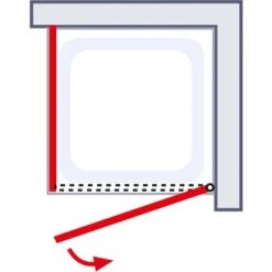 Schulte Drehtür Toura R + Seitenwand Pendelb. Schwarz 200 X 80 X 80 Cm Klar Hell -Geschäft Für Duschzubehör 4060991070037 2053 6