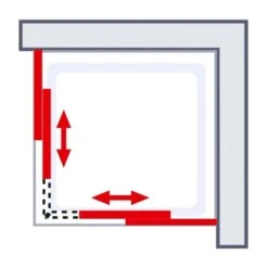 Schulte Eckeinstieg Mit Schiebetüren Sunny 180 Cm X 75-90 Cm Schwarz Klarglas -Geschäft Für Duschzubehör 4060991070167 2053 AI 02