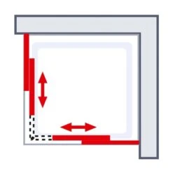 Schulte Eckeinstieg Mit Schiebetüren Sunny 180 Cm X 75-90 Cm Silber Glasdekor -Geschäft Für Duschzubehör 4060991070211 2053 AI 02