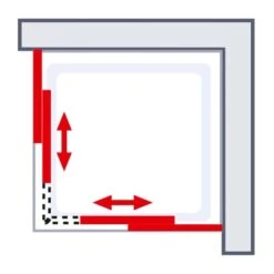 Schulte Eckeinstieg Mit Schiebetüren Sunny 180 Cm X 75-90 Cm Silber Klarglas -Geschäft Für Duschzubehör 4060991070228 2053 AI 02