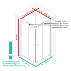 Schulte Eckeinstieg Mit Schiebetüren Sunny 180 Cm X 75-90 Cm Weiß Glasdekor -Geschäft Für Duschzubehör 4060991070501 2053 VM 01 1