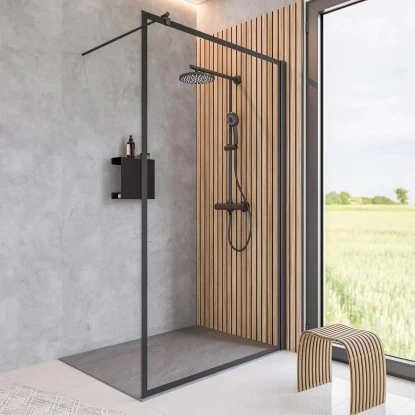 Schulte Walk In Frontteil Alexa Style 2.0 Dekor Frame Mattschwarz 200 X 120 Cm 3 Schulte Walk In Frontteil Alexa Style 2.0 Dekor Frame Mattschwarz 200 X 120 Cm