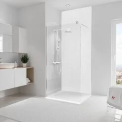 Schulte Duschrückwand DecoDesign Dekor Putzoptik-Weiß 255 Cm X 100 Cm 5 Schulte Duschrückwand DecoDesign Dekor Putzoptik-Weiß 255 Cm X 100 Cm -Geschäft Für Duschzubehör 4060991072536 2053 AB 01