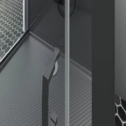 Schulte ExpressPlus Komplettdusche-Schiebetür Bali Mattschwarz 215 Cm X 115 Cm -Geschäft Für Duschzubehör 4060991074998 2053 CU 09