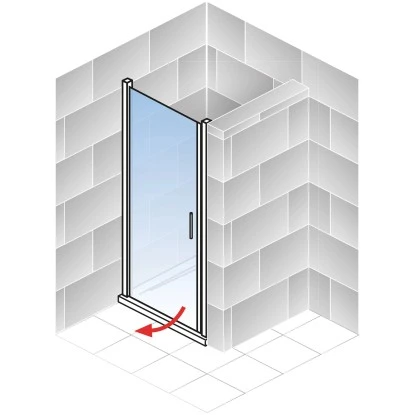 Schulte ExpressPlus Drehtür In Nische Trend 2.0 Mattschwarz 200 Cm X 90 Cm 6 Schulte ExpressPlus Drehtür In Nische Trend 2.0 Mattschwarz 200 Cm X 90 Cm – Bild 4