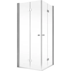 Schulte ExpressPlus Drehfalttür Eckeinstieg Garant 2.0 Alu-Natur 200 Cm X 90 Cm -Geschäft Für Duschzubehör 4060991076091 2053 S 01