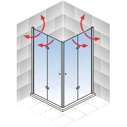 Schulte ExpressPlus Drehfalttür Eckeinstieg Garant 2.0 Mattschwarz 200 X 100 Cm 6 Schulte ExpressPlus Drehfalttür Eckeinstieg Garant 2.0 Mattschwarz 200 X 100 Cm – Bild 4