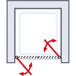 Schulte ExpressPlus Pendeltür In Nische Garant 2.0 Chromoptik 200 Cm X 90 Cm -Geschäft Für Duschzubehör 4060991076343 2053 AI 05