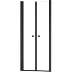 Schulte ExpressPlus Pendeltür In Nische Garant 2.0 Mattschwarz 200 Cm X 100 Cm -Geschäft Für Duschzubehör 4060991076381 2053 S 01