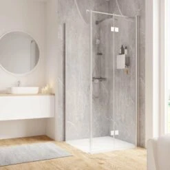 Schulte ExpressPlus Drehfalttür Und Seitenwand Garant 2.0 Alu-Natur 200 X 90 Cm