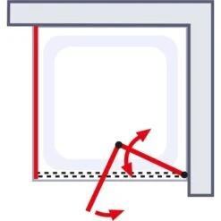 Schulte ExpressPlus Drehfalttür Und Seitenwand Garant 2.0 Alu-Natur 200 X 90 Cm -Geschäft Für Duschzubehör 4060991076459 2053 AI 03
