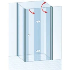 Schulte ExpressPlus Drehfalttür U. Seitenwand Garant 2.0 Chromoptik 200 X 90 Cm -Geschäft Für Duschzubehör 4060991076466 2053 AI 01