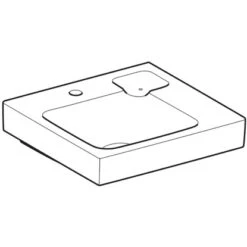 Geberit Waschbecken ICon 50 Cm Mit Dekoschale Rechts -Geschäft Für Duschzubehör 4123 124050000 Perspective