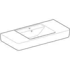 Geberit Aufsatzwaschbecken Renova Plan 100 Cm KeraTect -Geschäft Für Duschzubehör 4123 125100600 Perspective