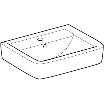 Geberit Waschbecken Renova Plan 55 Cm Weiß Mit Hahnloch Und Überlauf 4 Geberit Waschbecken Renova Plan 55 Cm Weiß Mit Hahnloch Und Überlauf – Bild 2